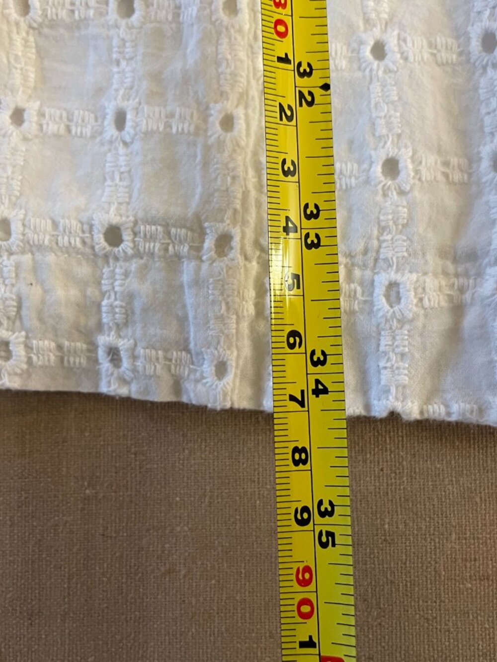Anthropologie Dress Sz 8 White Eyelet BOHO Cottagecore Resortwear Beach Summer - Picture 4 of 12